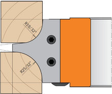 Load image into Gallery viewer, CMT 694.004.31 Multiradius Roundover Cutter Head, 5-13/64-Inch Diameter, 1-1/4-Inch Bore
