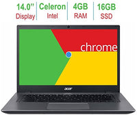Newest Acer Chromebook 14-inch LED Anti-Glare HD Display (Intel Celeron 3855u 1.6GHz Processor, 4GB RAM, 16GB eMMC SSD, HDMI, 802.11a WiFi, Bluetooth, Intel HD Graphics, Black, Chrome OS)