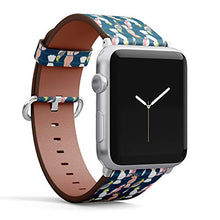 Load image into Gallery viewer, S-Type iWatch Leather Strap Printing Wristbands for Apple Watch 4/3/2/1 Sport Series (38mm) - Cute Pattern with Cute Cartoon Parrots
