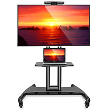 Load image into Gallery viewer, Mount Factory Rolling TV Cart Mobile TV Stand for 40-65 inch Flat Screen, LED, LCD, OLED, Plasma, Curved TV&#39;s - Universal Mount with Wheels

