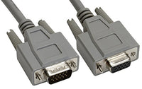 Amphenol CS-DSDHD15MF0-010 15-Pin HD15 Deluxe D-Sub Cable, Shielded, Male/Female, 10', Gray