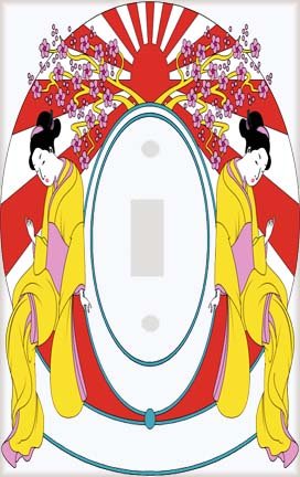 Asian Geisha Design Switchplate - Switch Plate Cover