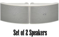 Yamaha All Weather Outdoor / Indoor Wall Mountable Natural Sound 150 watt 2 way Acoustic Suspension Speakers - White - with 50ft 16 AWG Speaker Wire - Compatible with All Audio / Video Home Theater So