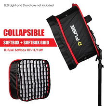 Load image into Gallery viewer, Kamerar D-Fuse Combo: Large LED Light Panel Softbox &amp; D-Fuse Softbox Grid, 12&quot;x12&quot;
