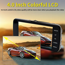 Load image into Gallery viewer, Dash Camera for Cars, Maso 4&quot; 1080P HD Dual Lens DVR IPS FHD Dashboard Cam 170 Wide Angle in Car Vehicle Driving DVR Recorder with G-Sensor Parking Monitor WDR Loop Recording Night Vision
