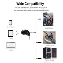 Load image into Gallery viewer, AGPtek Upgraded Protable Car Aux Bluetooth Adapter, Bluetooth Receiver for Mp3 Music Streaming Sound Speaker System, Hands free Audio Adapter, Bluetooth Car Kits with 3.5mm Wireless Aux Jack Receiver
