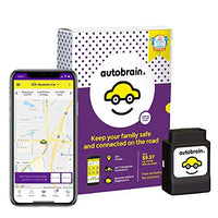 autobrain OBD Real-Time GPS Tracker for Vehicles | Auto Health Diagnostics | Parking Locator & Car Finder Tracker | Teen & Senior Driver Monitoring | 24/7 Emergency Assistance (1 Month of Service)