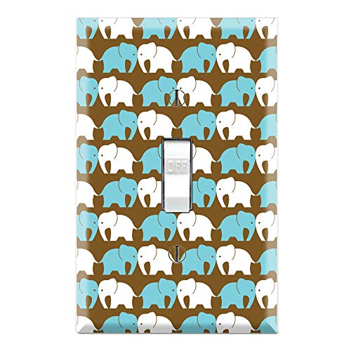 Elephant Pattern Decorative Single Toggle Light Switch Wall Plate