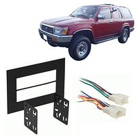 Compatible with Toyota Pickup 4 Runner 1992 1993 1994 1995 Double DIN Stereo Harness Radio Dash Kit