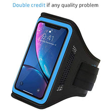 Load image into Gallery viewer, LOVPHONE Armband for iPhone 13/13 Pro/12/12 Pro/11/11 Pro/iPhone XR,Waterproof Sport Outdoor Gym Running Key Holder Card Slot Phone Case Bag Armband,Water Resistant and Sweat-Proof (Blue)
