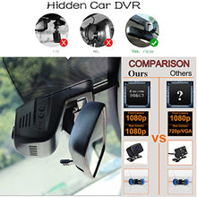 Load image into Gallery viewer, ShiZhen Hidden wifi Dash Cam car dvr Dual camera front and rear 1080p+1080p Full HD 170+170 Degrees Wide Angle, WDR WiFi Dashboard Camera, Night Vision, Loop Recording,Parking Monitor,Motion Detection
