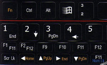 Load image into Gallery viewer, Netbook French-Belgian Keyboard Stickers Black Background for Mini LAPTOPS
