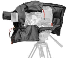 Load image into Gallery viewer, Manfrotto MB PL-RC-10 DSLR Camera Rain Cover, to Use with Shoulder Camcorders, Waterproof, Protects from Dust and Rain, for Photographers, Videographers - Black/Charcoal Grey
