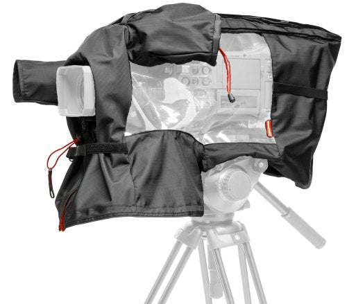 Manfrotto MB PL-RC-10 DSLR Camera Rain Cover, to Use with Shoulder Camcorders, Waterproof, Protects from Dust and Rain, for Photographers, Videographers - Black/Charcoal Grey