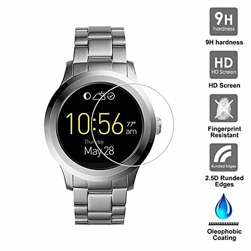 KAIBSEN For Fossil Q Founder Smart Watch 2.5D Tempered Glass Screen Protector,HD Clear Glass Film No-Bubble,9H Hardness,Scratch Resist