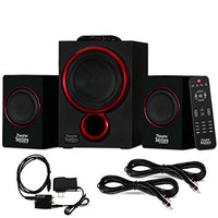 Theater Solutions TS212 Powered 2.1 Bluetooth Speaker System with Digital Input and 2 Extension Cables