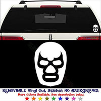 Blue Demon Lucha Libre Mexican Wrestling REMOVABLE Vinyl Decal Sticker For Laptop Tablet Helmet Windows Wall Decor Car Truck Motorcycle - Size (05 Inch / 13 Cm Tall) - Color (Matte White)
