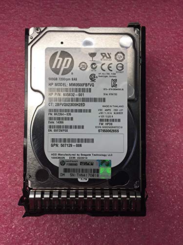 HP 508009-001 500GB 6G 7.2K 2.5 DP SAS HDD - 507609-001, 507610-B21, 605832-001
