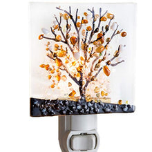 Load image into Gallery viewer, Tree Night Light Decorative Accent Lite Wall Plug in Nightlight for Hallway Bedroom Bathroom Kitchen Nature Themed Home Dcor Amber Brown or Blue Purple J Devlin NTL 159 Series
