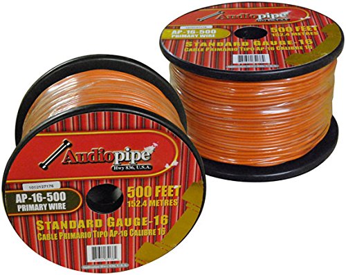 Nippon Power Audiopipe 16 Gauge 500Ft Primary Wire Orange