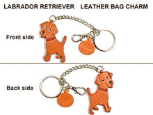 Load image into Gallery viewer, Labrador Retriever Leather Dog Bag/Key Ring Charm VANCA CRAFT-Collectible Keychain Made in Japan
