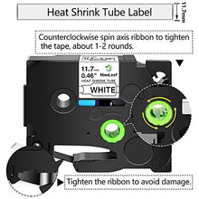 Load image into Gallery viewer, NineLeaf 2 Pack Black on White Heat Shrink Tubes Label Tape Compatible for Brother HSe-231 HSe231 HS231 HS-231 11.7mm 0.46&#39;&#39; P-Touch PT-D200 PT-D215e PT-D201 PT-D210 PT-D400 PT-D600 Label Maker
