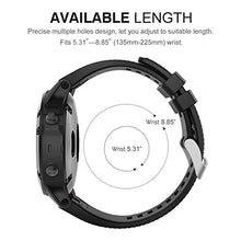 Load image into Gallery viewer, MoKo 22mm Band Compatible with Garmin Fenix 7/Fenix 6/6 Pro/Fenix 5/5 Plus/Forerunner 935/945/Aproach S60/S62/Quatix 6 /MARQ Smart Watch, Soft Silicone Replacement Strap - Black
