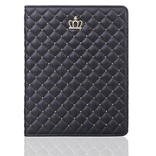 Load image into Gallery viewer, 7.9&#39;&#39; iPad Mini1 Book Case, TechCode Premium PU Leather Crown Design Bling Diamond Heavy Duty Shockproof Protective Smart Stand Case for 7.9&#39;&#39; iPad Mini1/Mini2/Mini3(Black)
