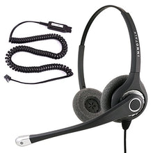 Load image into Gallery viewer, Phone Headset Compatible with Avaya Merlin Magic 4406D+ 4412D+ 4424D+ 4424LD+ - HIC QD Cord + Noise Cancel Quality Sound Binaural Customer Service Phone Headset
