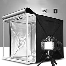 Load image into Gallery viewer, Peaceip US Portable Folding Studio 24inx24in Photography Studio Box Booth Dimmable Led Light Source With Carrying Case And 2 Pvc Background Board
