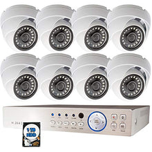 Load image into Gallery viewer, Evertech 8 Channel HD Surveillance System H.265 DVR with (8) HD 1080p Dome Security Cameras Indoor Outdoor Home CCTV Security Camera System 1TB Hard Drive Recording Storage
