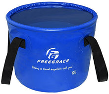 Load image into Gallery viewer, Freegrace Premium Collapsible Bucket -Multifunctional Folding Bucket -Perfect Gear For Camping, Hiking &amp; Travel (Navy Blue, 10L)
