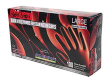 Load image into Gallery viewer, Adenna Night Angel 4 mil Nitrile Powder Free Exam Gloves (Black, Large) Box of 100
