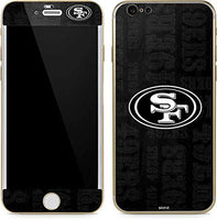 Skinit Decal Phone Skin Compatible with iPhone 6/6s - Officially Licensed NFL San Franciso 49ers Black & White Design