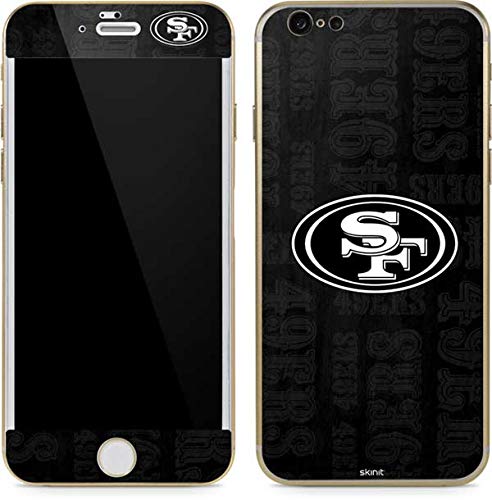 Skinit Decal Phone Skin Compatible with iPhone 6/6s - Officially Licensed NFL San Franciso 49ers Black & White Design