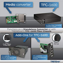 Load image into Gallery viewer, TRENDnet Intelligent Fiber Media Converter 1000Base-T to 1000Base-LX Dual Wavelength Single Mode SC Fiber (40 km / 24.85 Miles), Fiber to Ethernet Converter, RJ-45, Lifetime Protection, TFC-1000S40D5
