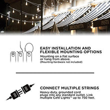 Load image into Gallery viewer, Enbrighten Classic LED Cafe String Lights, White, 12 Foot Length, 6 Impact Resistant Lifetime Bulbs, Premium, Shatterproof, Weatherproof, Indoor/Outdoor, Commercial Grade, UL Listed, 35604
