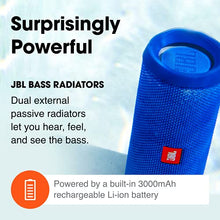 Load image into Gallery viewer, JBL Flip 4 Waterproof Portable Bluetooth Speaker - Ocean Blue
