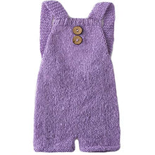 Load image into Gallery viewer, Baby Photography Props Boy Girl Photo Shoot Outfits Newborn Crochet Costume Infant Knitted Clothes Mohair Rompers (Purple)
