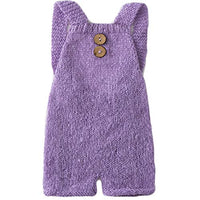 Baby Photography Props Boy Girl Photo Shoot Outfits Newborn Crochet Costume Infant Knitted Clothes Mohair Rompers (Purple)