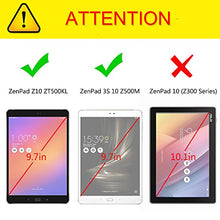 Load image into Gallery viewer, Fintie Asus ZenPad 3S 10 Z500M / ZenPad Z10 ZT500KL Case - Multi-Angle Viewing Folio Stand Cover with Pocket for ZenPad 3S 10 / Verizon Z10 9.7-inch Tablet (Black)
