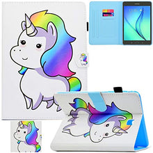 Load image into Gallery viewer, Galaxy Tab A 8.0 Case,Artyond PU Leather Card Slots Cover [Anti-Slip Stripe] with Smart Magnetic Snap Soft TPU Protective Case Stripe Stand Cover for Samsung Galaxy Tab A 8.0 SM-T350(2015) (Unicorn)
