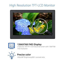 Load image into Gallery viewer, Eyoyo 12 Inch 16:9 Mini TFT LCD HDMI HD Monitor Screen 1366x768 Resolution with HDMI VGA BNC AV Input for PC Display
