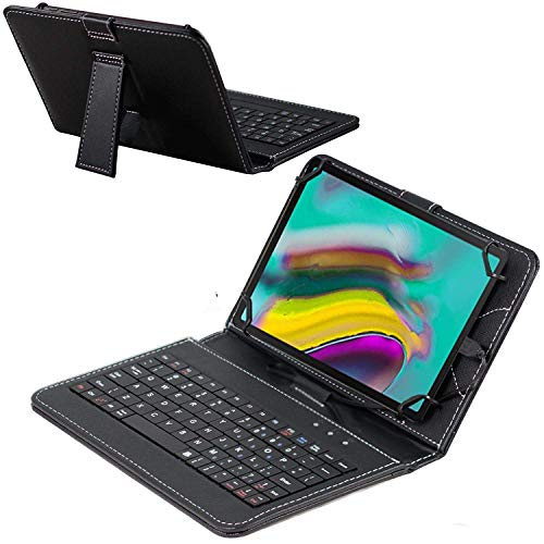 Navitech Black Keyboard Case Compatible with The Yuntab K107 Android 5.1 10.1 Inch Tablet PC