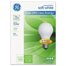 Load image into Gallery viewer, GE 66248 Energy-Efficient Soft White 53 Watt A19, 4/Pack
