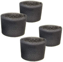 Load image into Gallery viewer, HQRP 4-pack Foam Filter Sleeve ?ompatible with Shop-Vac QPV10.5 QPV10.5A QPV10.5B QPV11.5 QPV11.5A QL400D QL450D QL45A QL45A QL45BIC QXL30ATS Wet Dry Vacuums
