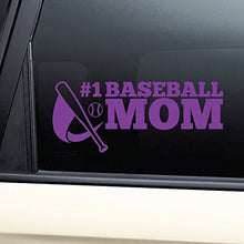 Load image into Gallery viewer, Nashville Decals #1 Baseball Mom Vinyl Decal Laptop Car Truck Bumper Window Sticker - Purple
