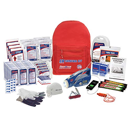 ER Emergency Ready 4 Person Ultimate Deluxe Backpack Survival Kit, SKBP4DD