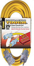 Load image into Gallery viewer, Powerzone EC511825 Prime Extension Cord, 12/3 ga, 15 A, 125 V, 25 ft, Yellow
