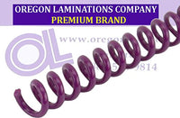 Spiral Binding Coils 6mm ( x 12) 4:1 [pk of 100] Violet (PMS 2593 C)